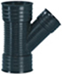 CORRUGATED HDPE BRANCH 45° WITH END